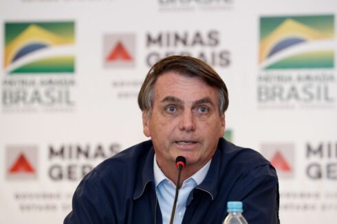O presidente da República Jair Bolsonaro fala à imprensa